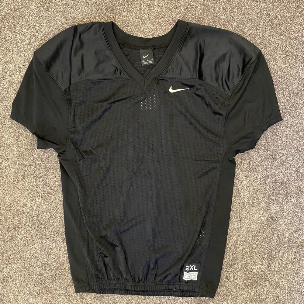 Nike Football Practice Jersey Black 908739 - 010 Boy’s Size XXL - 2XL - NWT $50 - Picture 2 of 14